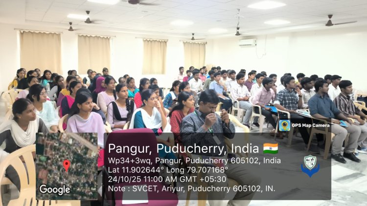 Youth Outreach Initiative organized by Akashvani Puducherry was conducted at SVCET on 24TH OCTOBER 2025