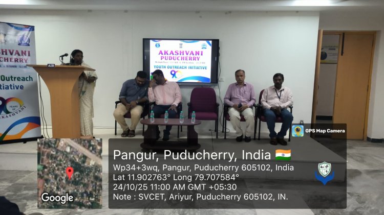 Youth Outreach Initiative organized by Akashvani Puducherry was conducted at SVCET on 24TH OCTOBER 2025