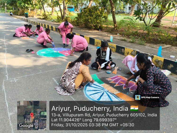 National Service Scheme organized a Rangoli Competition