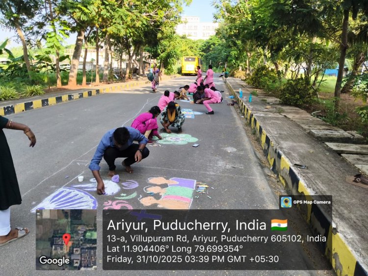 National Service Scheme organized a Rangoli Competition