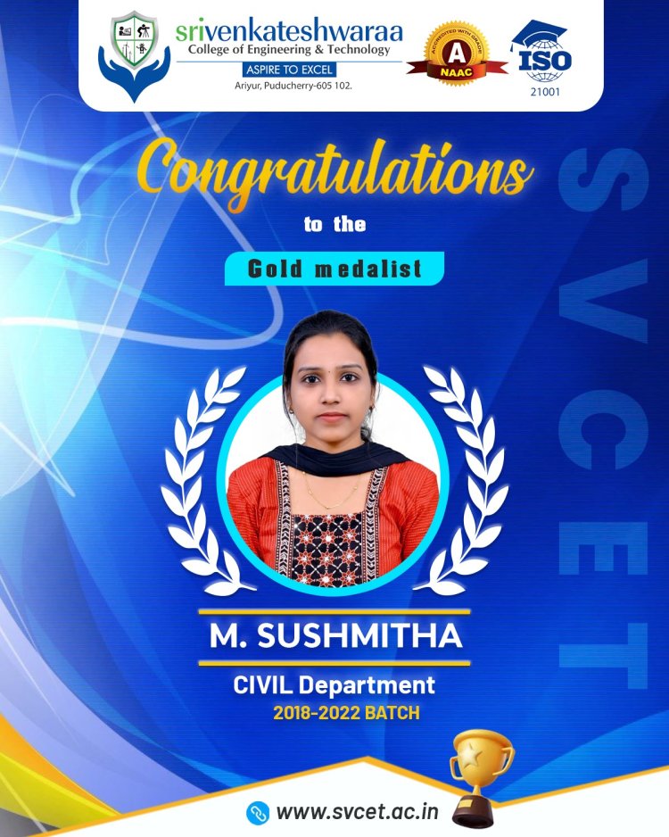 GOLD MEDAL ACHIEVEMENTS IN SVCET
