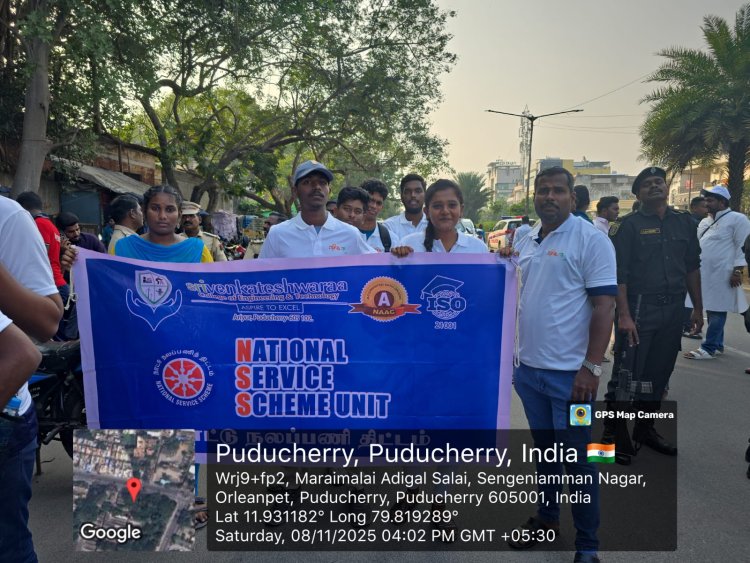 NSS volunteers actively took part in promoting a drug-free society by conducting Padayathra on 8th November 2025