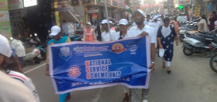 NSS volunteers actively took part in promoting a drug-free society by conducting Padayathra on 8th November 2025