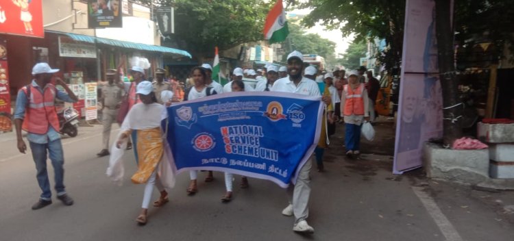 NSS volunteers actively took part in promoting a drug-free society by conducting Padayathra on 8th November 2025