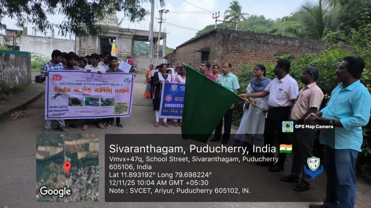 Dengue Awareness Programme at Sivaranthagam on 12th November 2025 by NSS students