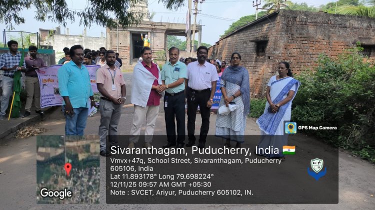 Dengue Awareness Programme at Sivaranthagam on 12th November 2025 by NSS students