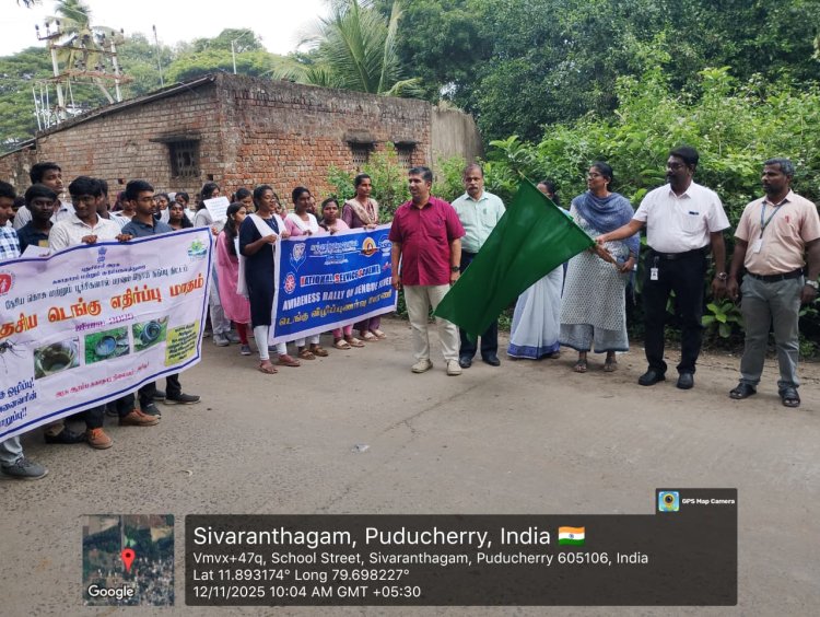 Dengue Awareness Programme at Sivaranthagam on 12th November 2025 by NSS students