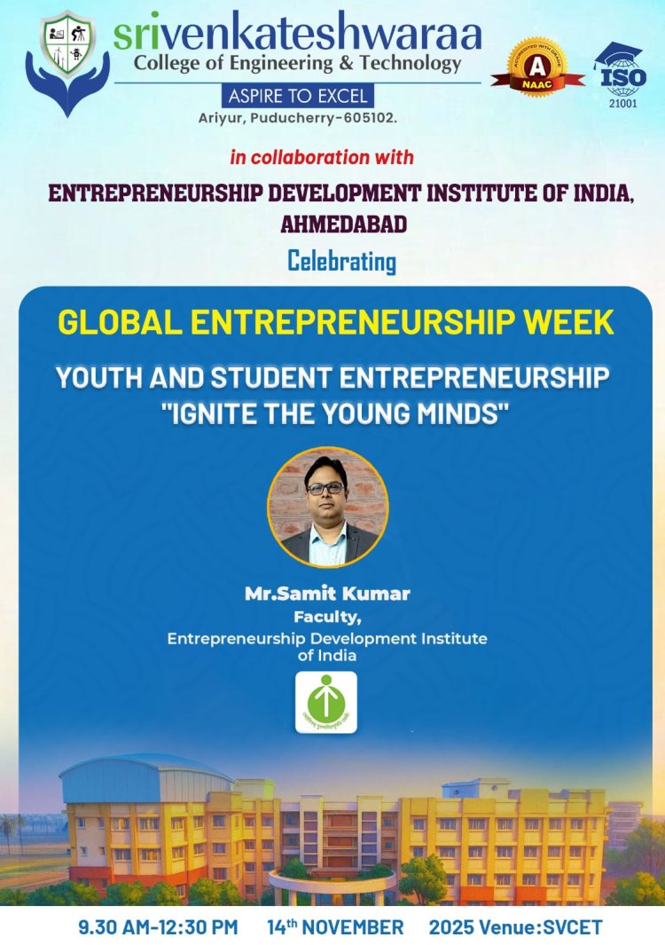 SVCET EDI CELL has celebrated Global Entrepreneurship Week on 14th November 2025