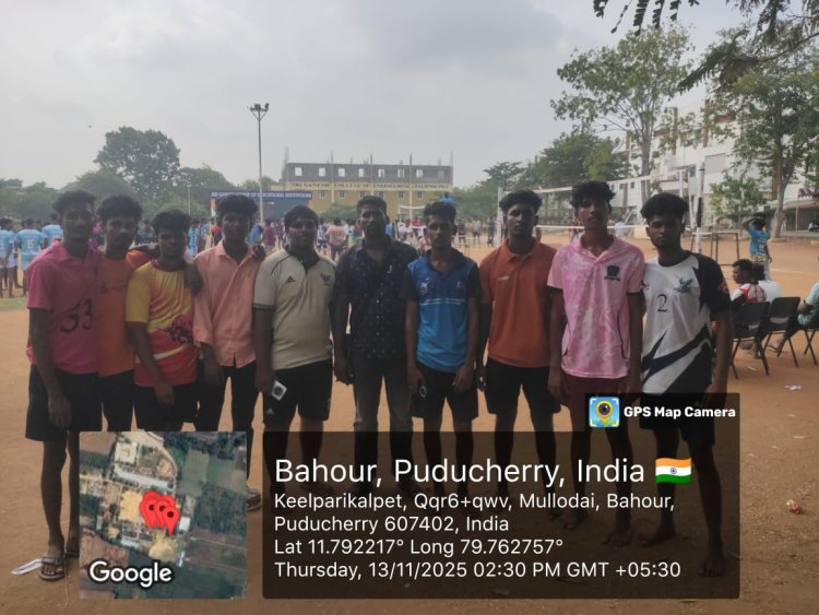 Report on Pondicherry University Inter-Collegiate Volleyball Tournament 2025