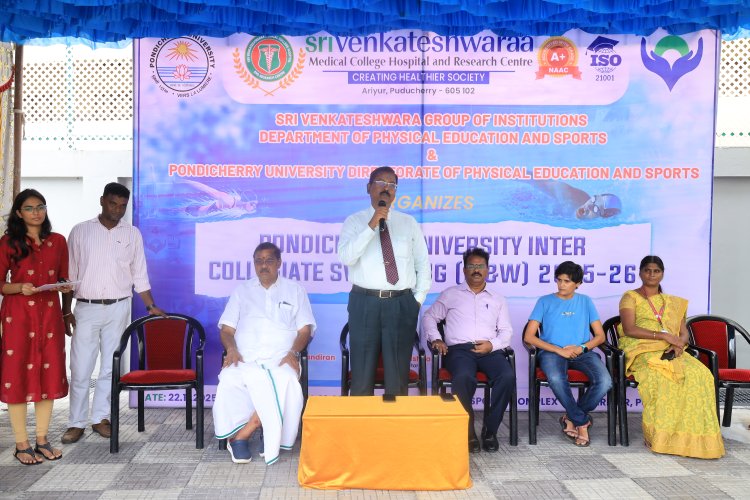 Pondicherry University Inter-Collegiate Swimming Tournament 2025–26