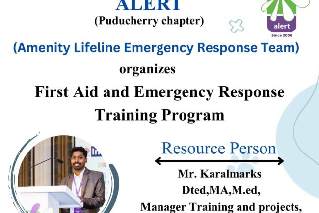 First Aid and Emergency Response Training Programme on 23rd December 2025 by SVCET MBA Dept in association with ALERT