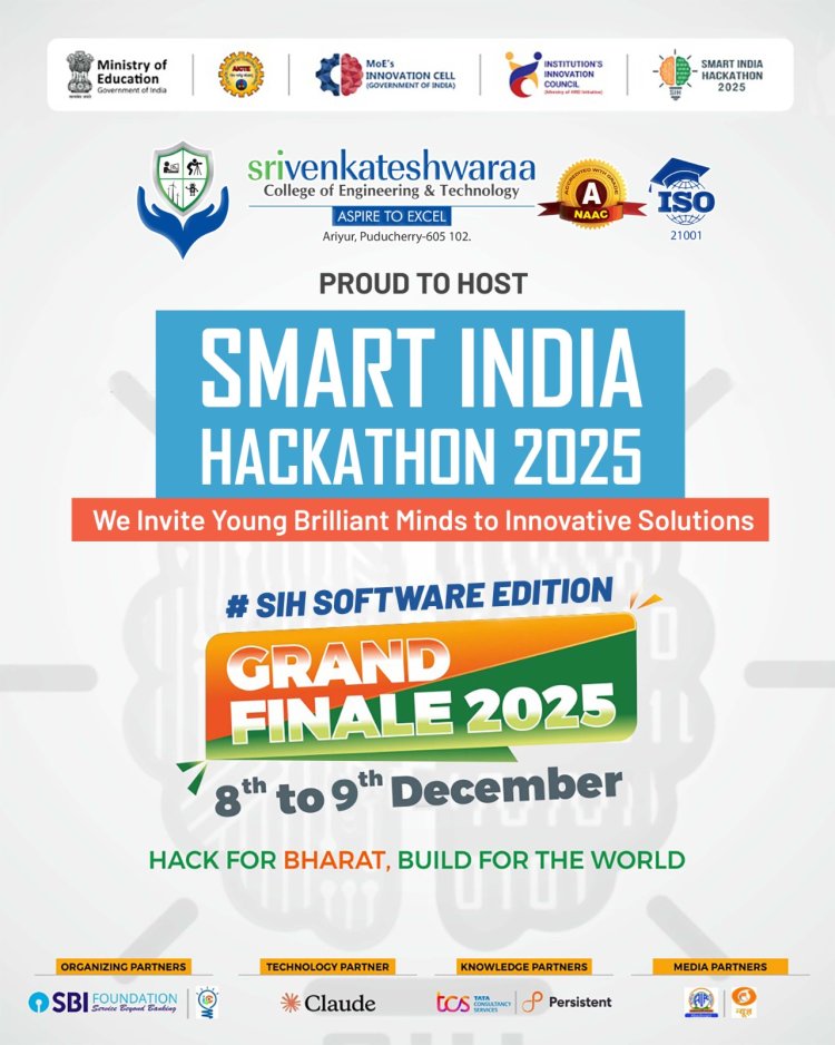 SMART INDIA HACKATHON HELD AT SVCET ON 8 AND 9TH DECEMBER 2025