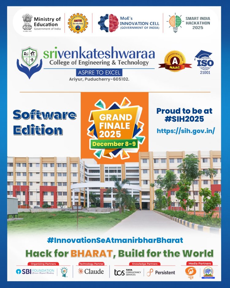 SMART INDIA HACKATHON HELD AT SVCET ON 8 AND 9TH DECEMBER 2025