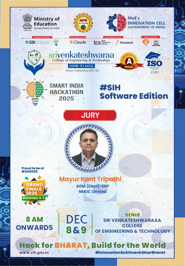 SMART INDIA HACKATHON HELD AT SVCET ON 8 AND 9TH DECEMBER 2025