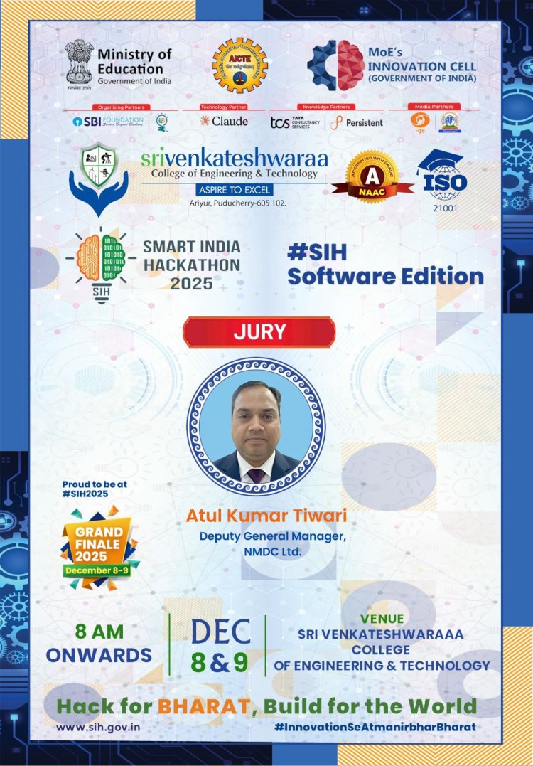 SMART INDIA HACKATHON HELD AT SVCET ON 8 AND 9TH DECEMBER 2025