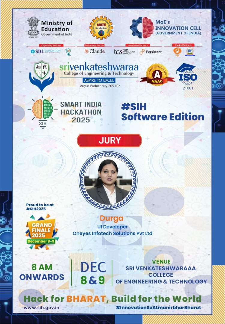 SMART INDIA HACKATHON HELD AT SVCET ON 8 AND 9TH DECEMBER 2025