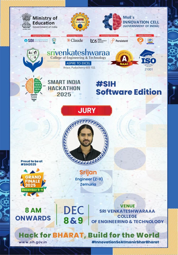 SMART INDIA HACKATHON HELD AT SVCET ON 8 AND 9TH DECEMBER 2025