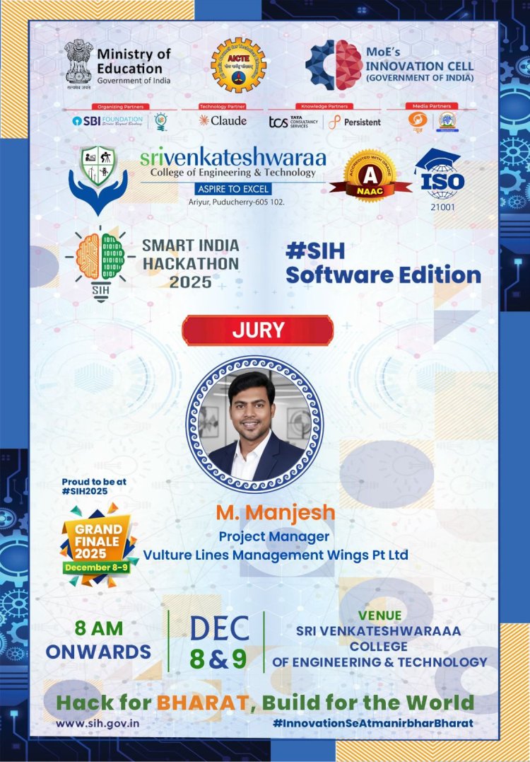 SMART INDIA HACKATHON HELD AT SVCET ON 8 AND 9TH DECEMBER 2025