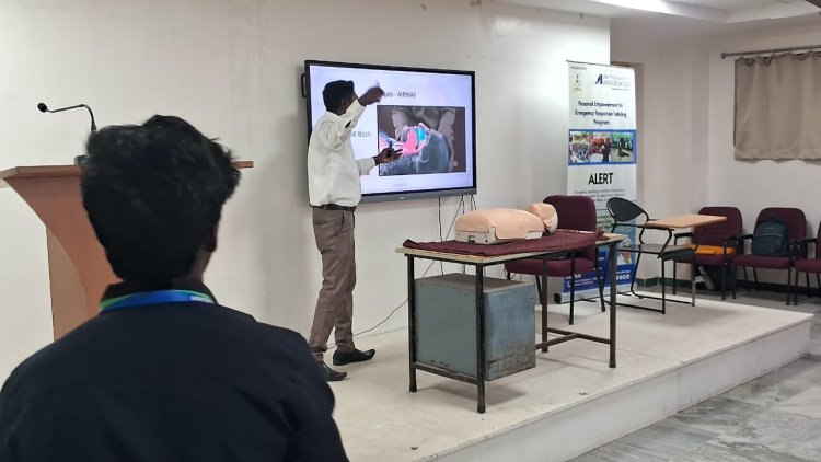 First Aid and Emergency Response Training Programme on 23rd December 2025 by SVCET MBA Dept in association with ALERT