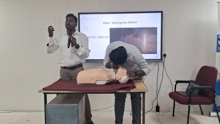 First Aid and Emergency Response Training Programme on 23rd December 2025 by SVCET MBA Dept in association with ALERT