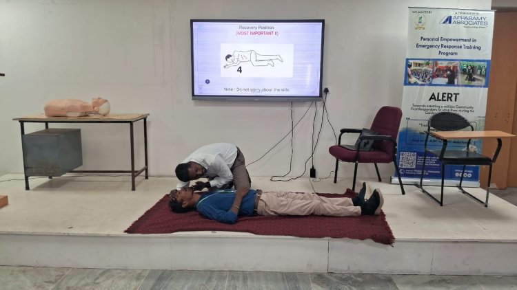 First Aid and Emergency Response Training Programme on 23rd December 2025 by SVCET MBA Dept in association with ALERT