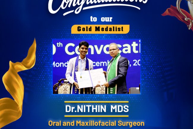 An Outstanding Academic Honour Bringing Pride to Sri Venkateshwaraa Dental College