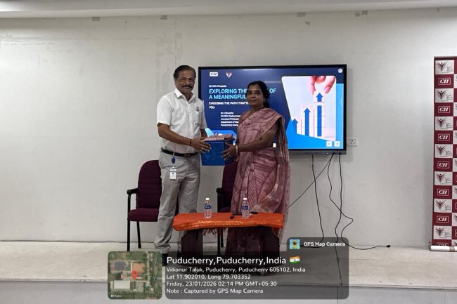 SVCET  Dept of Management Studies organized  Exploring the Choice of a Meaningful Career in MBA Session on 23rd January2026