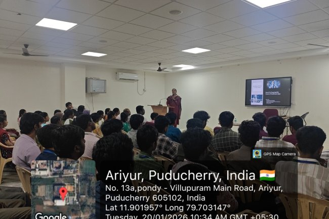 SVCET Institution Innovation Council  organized an expert talk Building a Doctor in Your Pocket  How AI is Powering the Future of Healthcare Apps on 20th January 2026