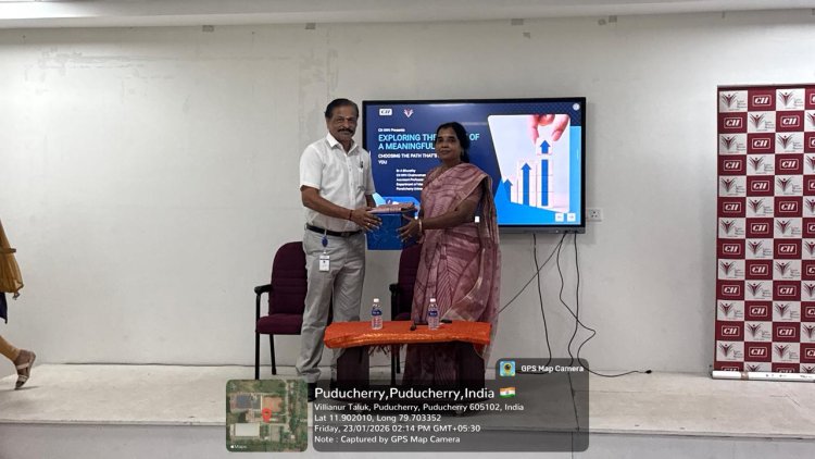 SVCET  Dept of Management Studies organized  Exploring the Choice of a Meaningful Career in MBA Session on 23rd January2026