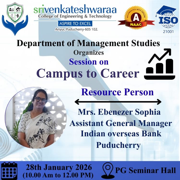 SVCET Department of Management Studies organized Campus to Career session on 28th January 2026