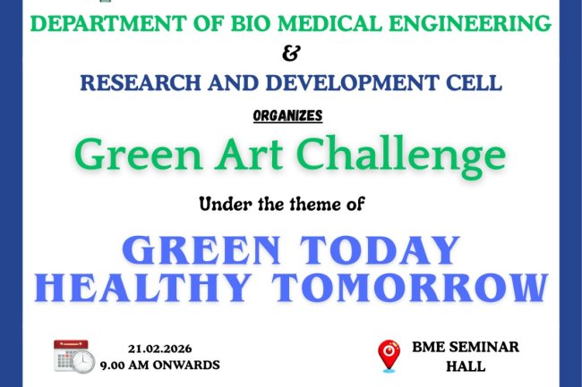GREEN ART CHALLENGE  A CREATIVE CELEBRATION OF SUSTAINABILITY on 21ST FEB 2026 AT SVCET