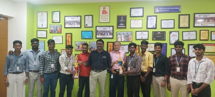 SVCET got Third Place in Pondicherry University Inter-Collegiate Cricket for Boys on 6th February 2026