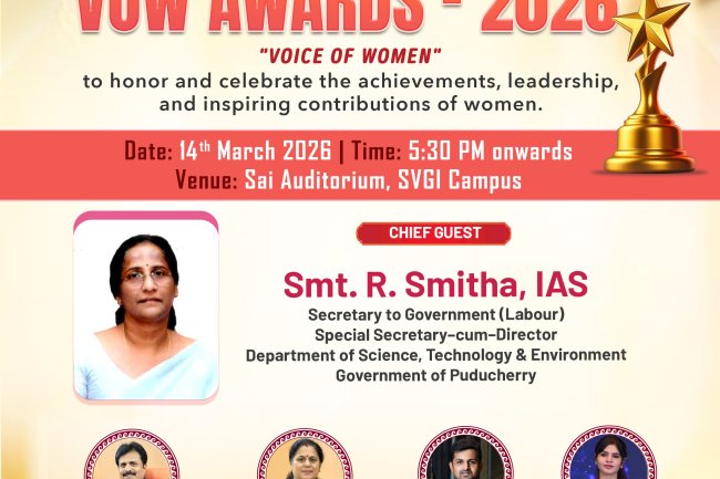 SVCET conducted VOICE OF WOMEN GOLDEN EDUCATOR AWARD CEREMONY ON 14TH MARCH 2026