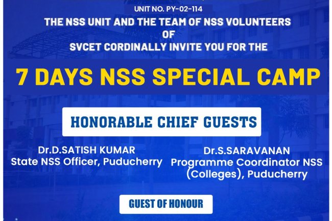 OUR SVCET NSS TEAM CONDUCTED ONE WEEK NSS PROGRAMME AT MANAKUPPAM VILLAGE FROM 24TH MARCH 2026 TO  30TH MARCH 2026