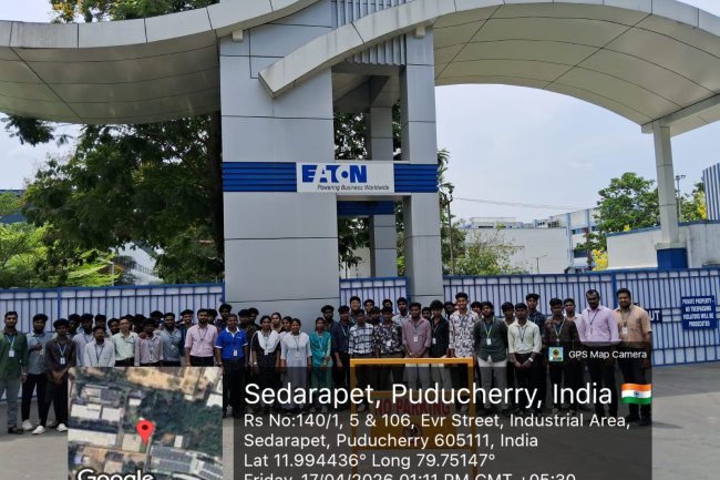 Industrial exposure visit to Eaton Power Quality Pvt Ltd on 17th April 2026