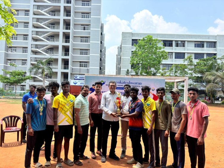 SVCET proudly secured the II Prize in the Box Cricket League Tournament  Super 8