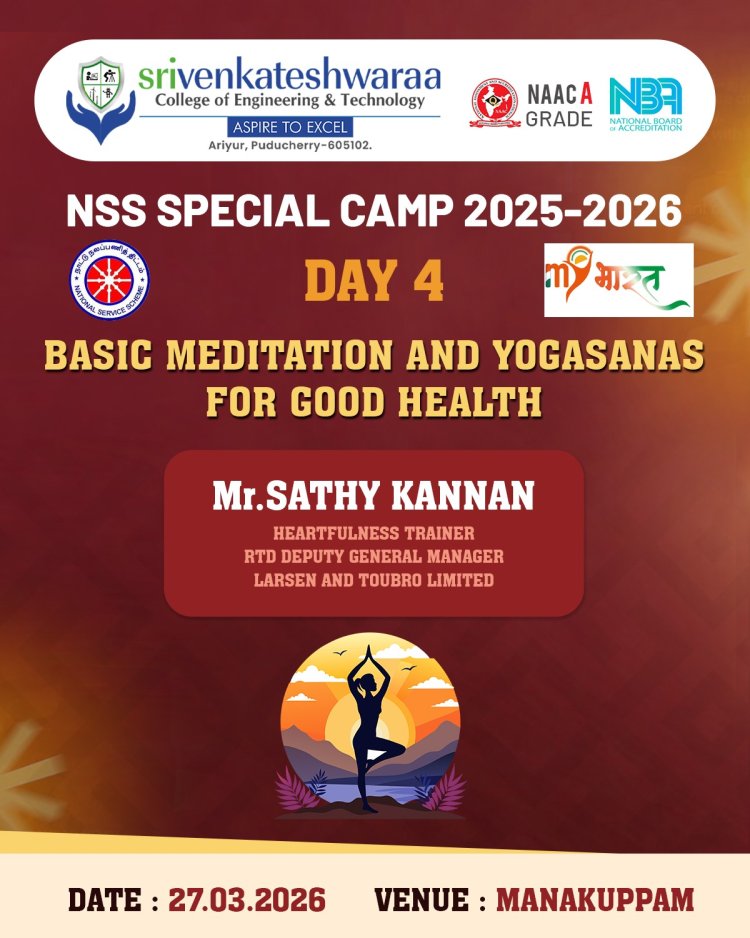OUR SVCET NSS TEAM CONDUCTED ONE WEEK NSS PROGRAMME AT MANAKUPPAM VILLAGE FROM 24TH MARCH 2026 TO  30TH MARCH 2026