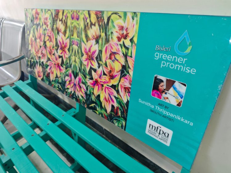Bisleri foundation has given us the recycled and reused plastics in the form of 2 seating tables in turn for 147kgs of MLP plastics collected by our SVCET