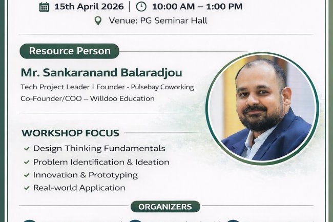 YI Design Thinking Workshop on 15th April 2026 at SVCET