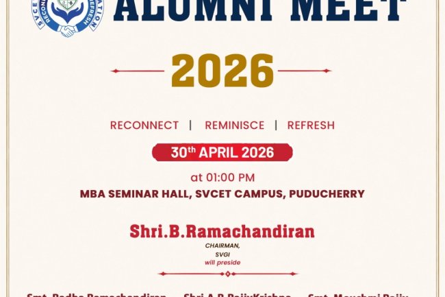 ALUMNI MEET ON APRIL 30 2026 FOR 2017–2021 AND 2018–2022 PASSED OUT BATCHES AT SVCET