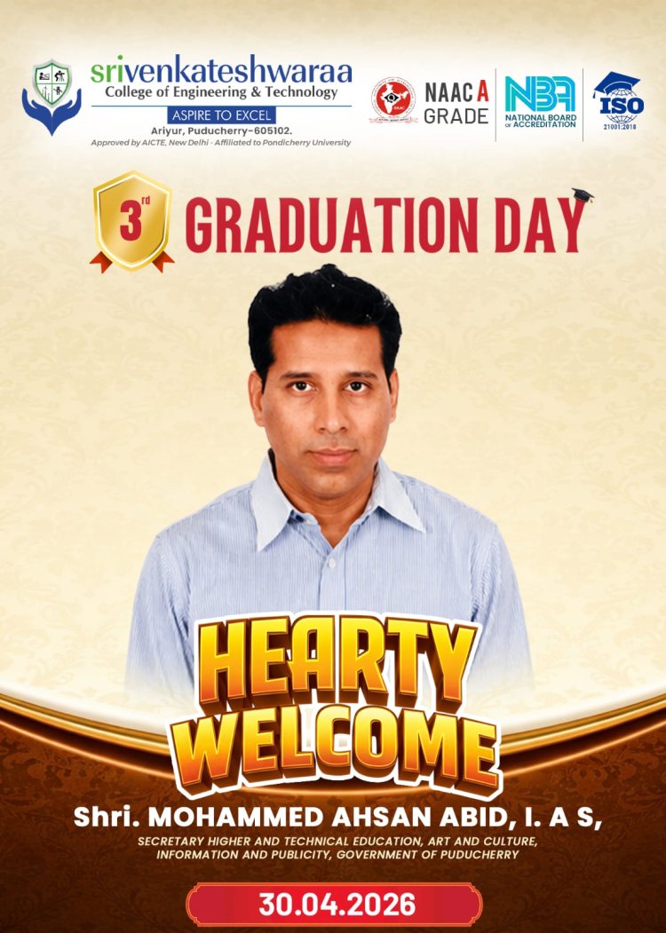 THIRD Graduation Day of SVCET held on April 30 2026 for the batches 2017 to 2021 and 2018 to 2022
