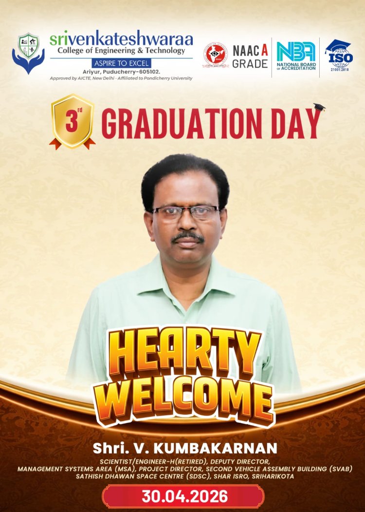 THIRD Graduation Day of SVCET held on April 30 2026 for the batches 2017 to 2021 and 2018 to 2022