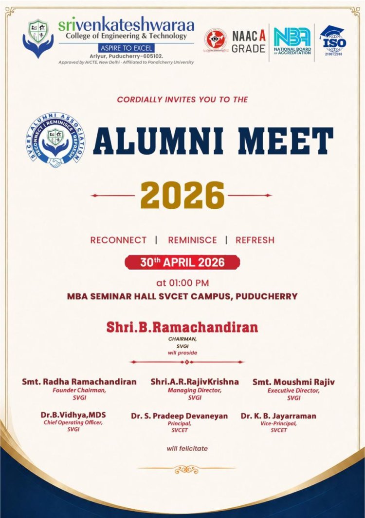 THIRD Graduation Day of SVCET held on April 30 2026 for the batches 2017 to 2021 and 2018 to 2022
