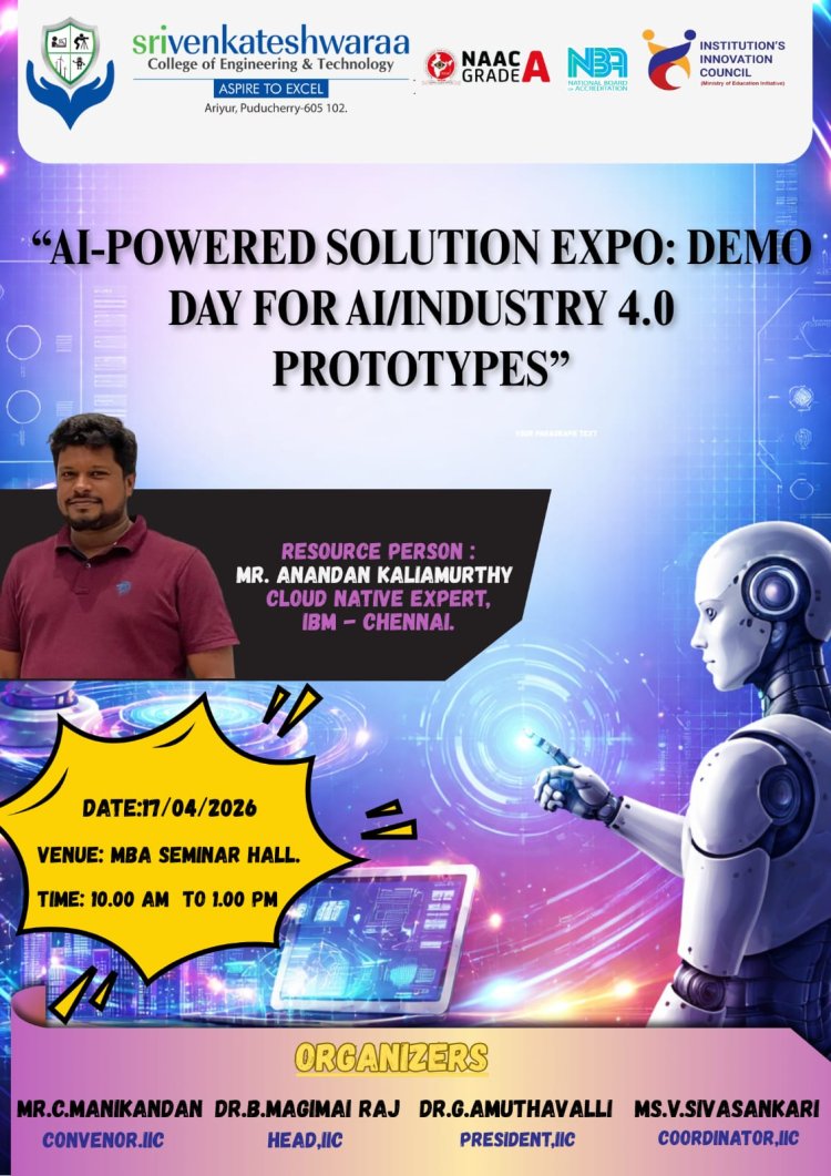 AI Powered Solution Expo  Demo Day for AI Industry 4 Prototypes on 17th April 2026