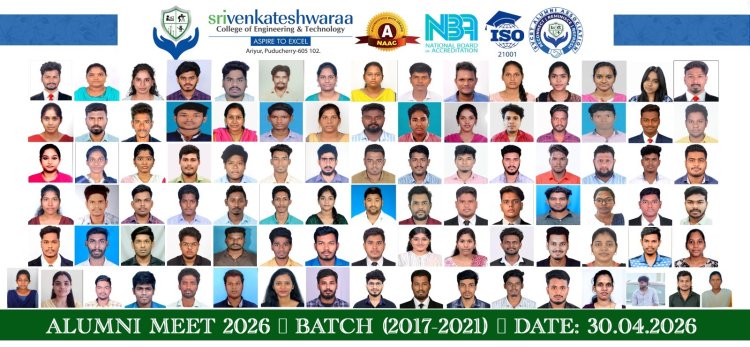 ALUMNI MEET ON APRIL 30 2026 FOR 2017–2021 AND 2018–2022 PASSED OUT BATCHES AT SVCET