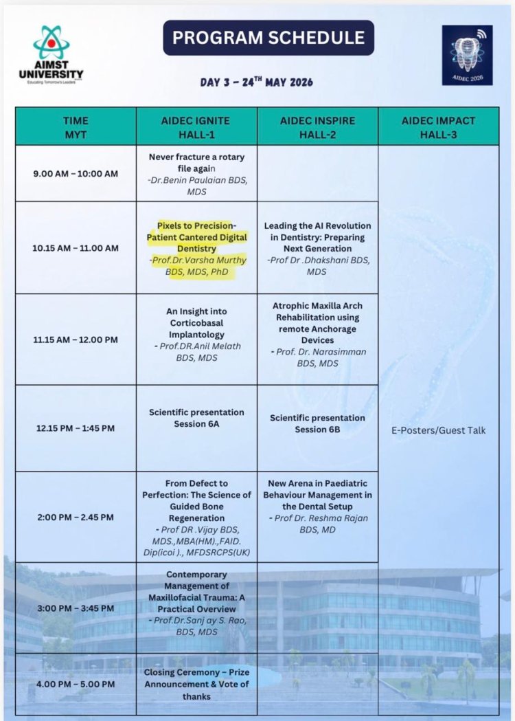 AIMST INTERNATIONAL DENTAL E-CONFERENCE (AIDEC)-2026