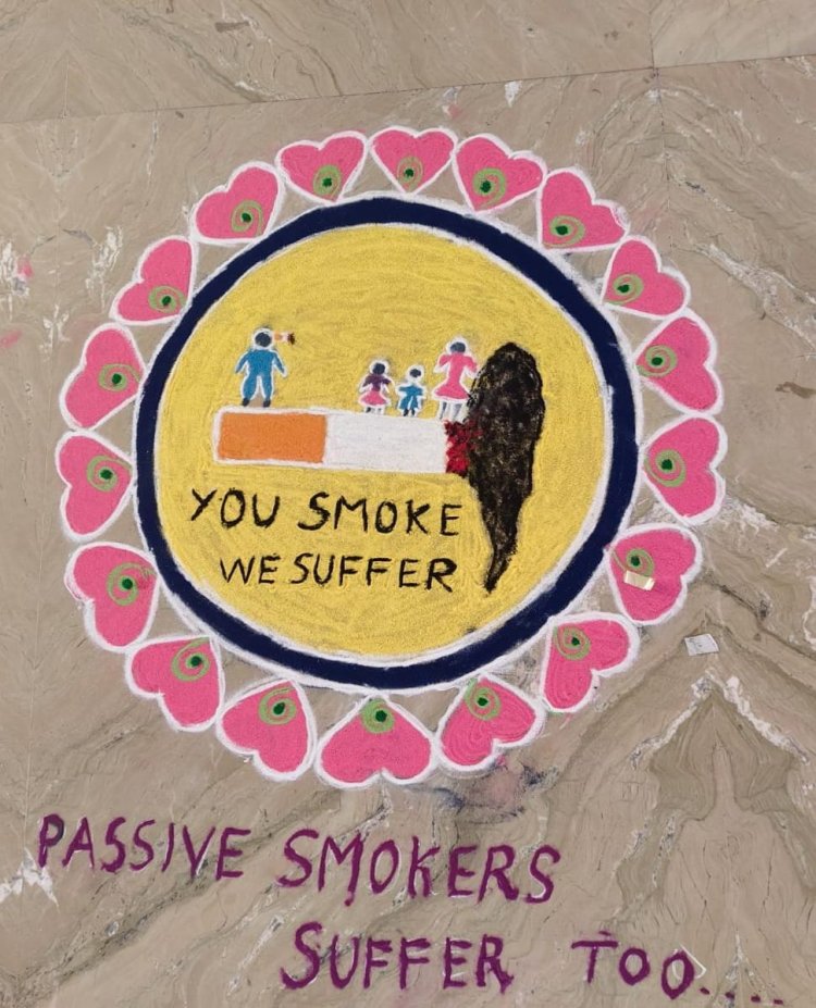WORLD NO TOBACCO DAY RANGOLI COMPETION BY ANTI NORCOTIC CELL AND NSS UNIT ON 29TH MAY 2026