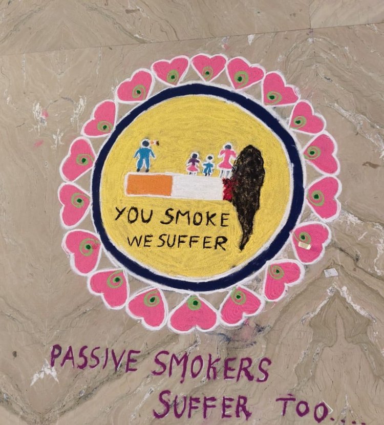 WORLD NO TOBACCO DAY RANGOLI COMPETION BY ANTI NORCOTIC CELL AND NSS UNIT ON 29TH MAY 2026