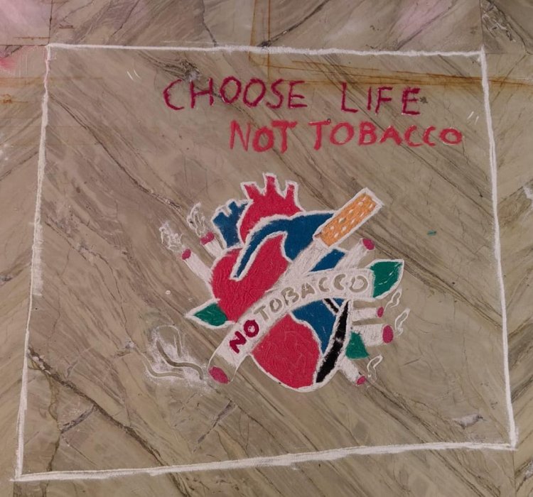 WORLD NO TOBACCO DAY RANGOLI COMPETION BY ANTI NORCOTIC CELL AND NSS UNIT ON 29TH MAY 2026