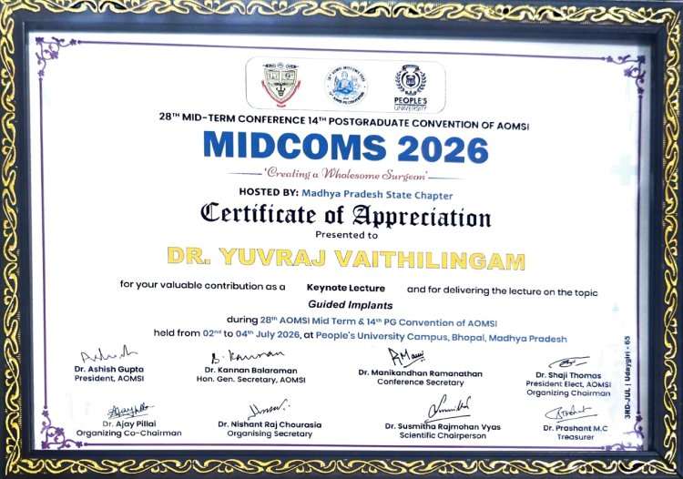 Faculty Spotlight Dr. Yuvraj Vaithilingam as Keynote Speaker at MIDCOMS 2026!